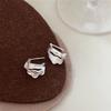 Folded Earrings Women's Light Luxury Exquisite Niche Design Temperament Cold Wind Fashion Versatile Earrings