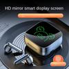 Зеркальный номер новой Bluetooth-гарнитуры показывает мини-наушники-вкладыши, настоящие беспроводные спортивные наушники, игру