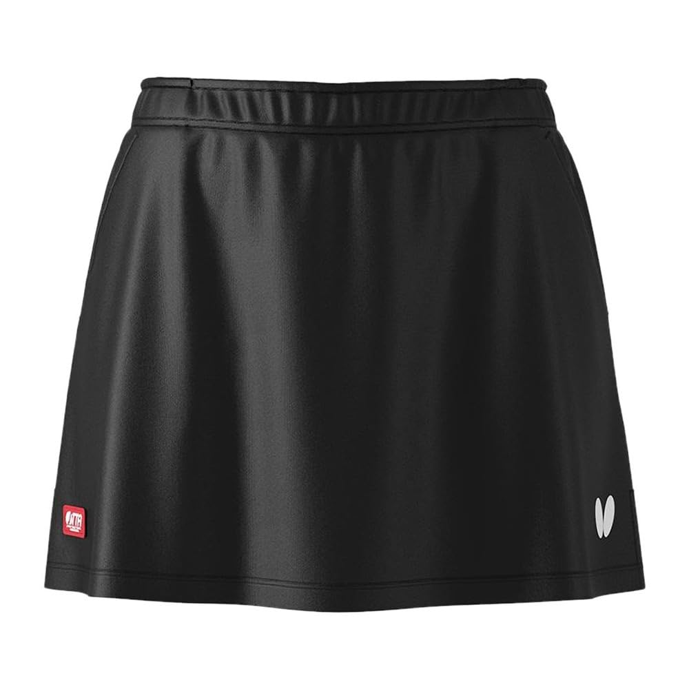 Butterfly Настольный теннис Linoa JTTA 52219 Юбка, Юбка, Влагоотводящая, Быстросохнущая, Эластичная, Сертифицированная, Женская, Черная,