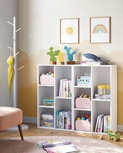 Стеллаж, деревянная полка для сбора для детей с 5 отделениями, напольная подставка для файлов, декор, в детскую комнату