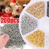 200Pcs Mini Screw-in Hooks Iron Hanger for Outdoor String Lights Ceiling Hanging Plants Mug Arts Decorations Cup Extend DIY Hook