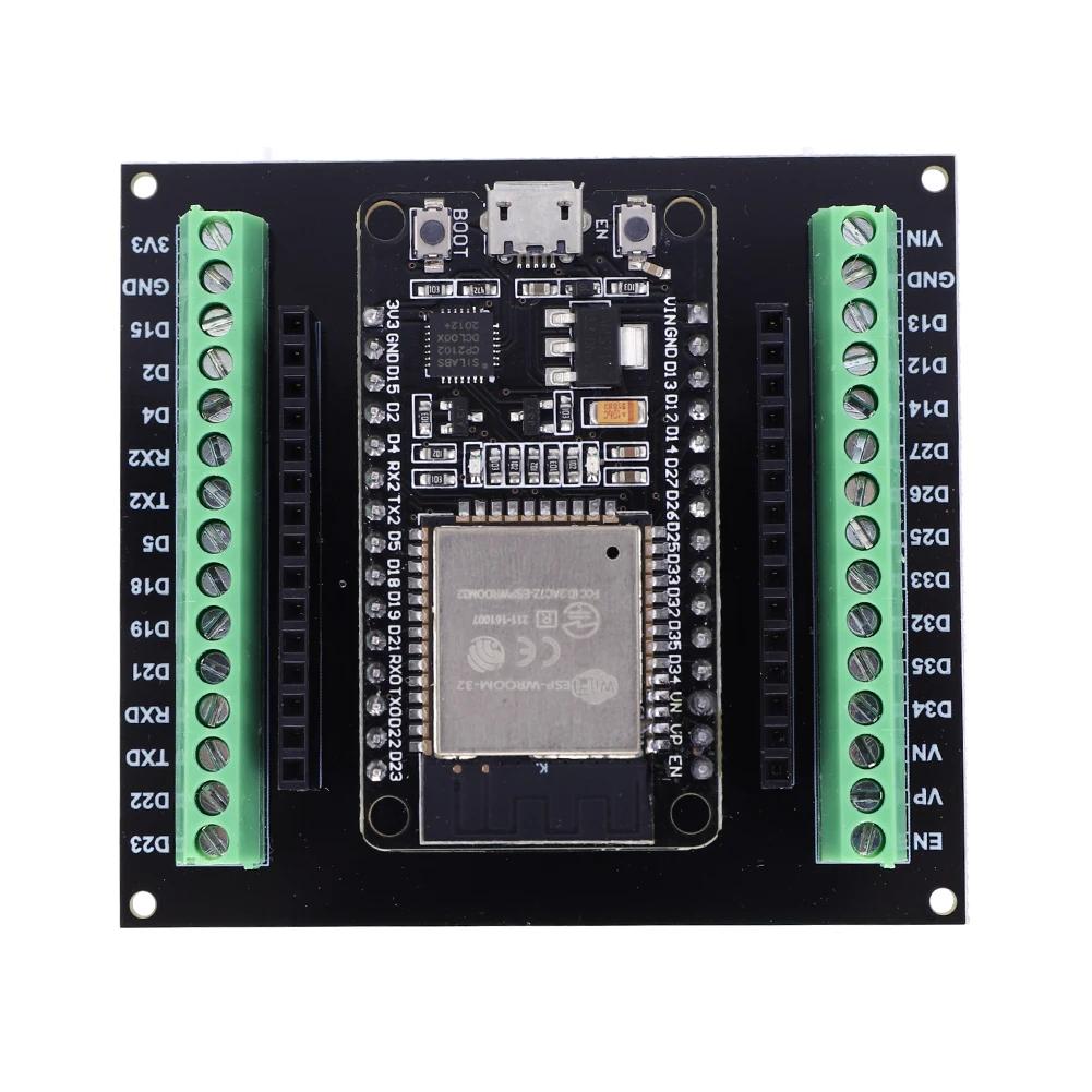 Плата расширения GPIO 1 в 2 ESP32 CP2102 NodeMCU-32S Lua 30-контактный модуль GPIO WiFi Bluetooth-совместимый модуль с низким энергопотреблением