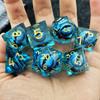 7 шт./компл. DND D20 Liquid Core Flow Eye Dice наборы для COC Dungeon and Dragon Pathfinder RPG ролевые игры вечеринки игрушки аксессуары