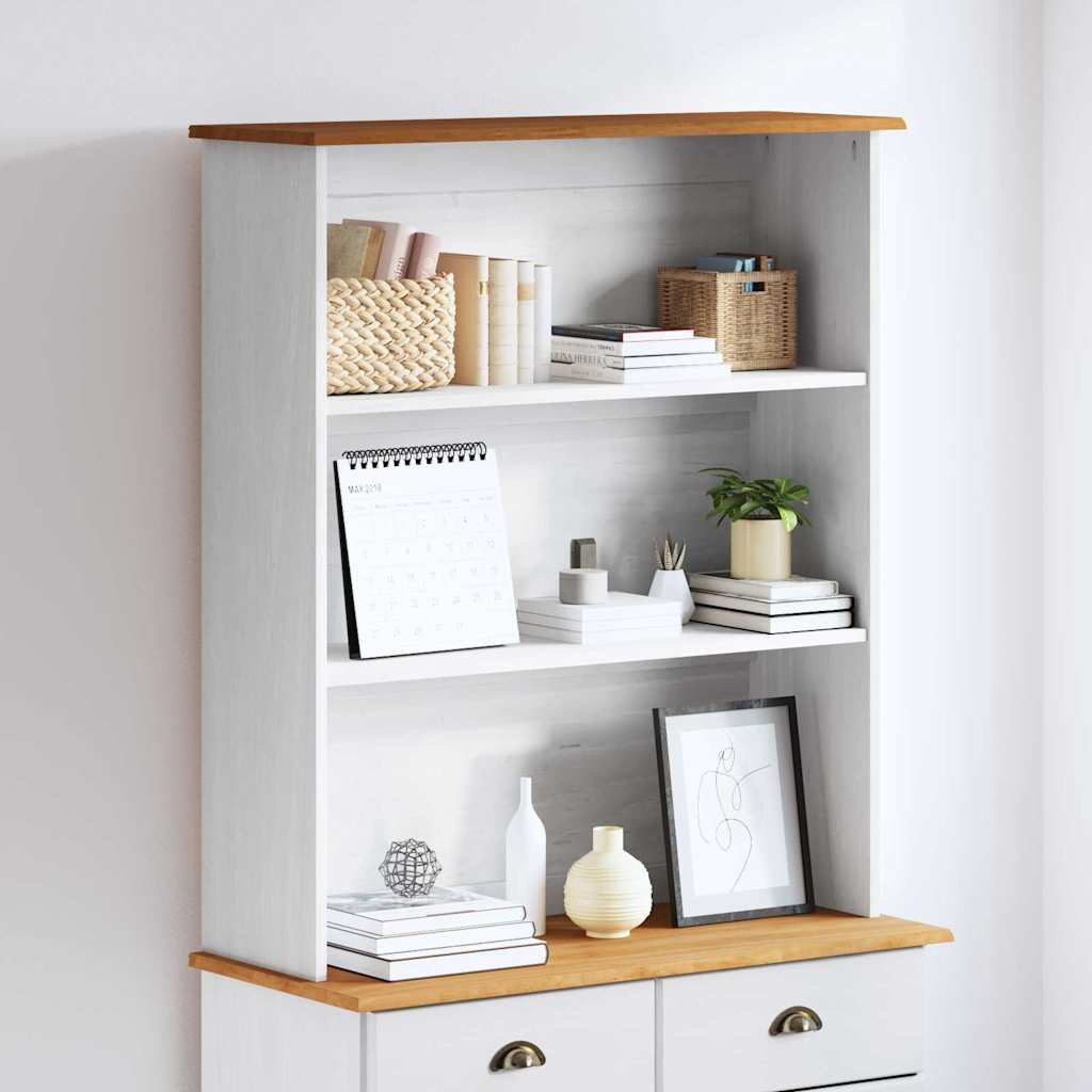 Hutch ASKIM 91 x 30 x 104 cm Solid Pine Wood