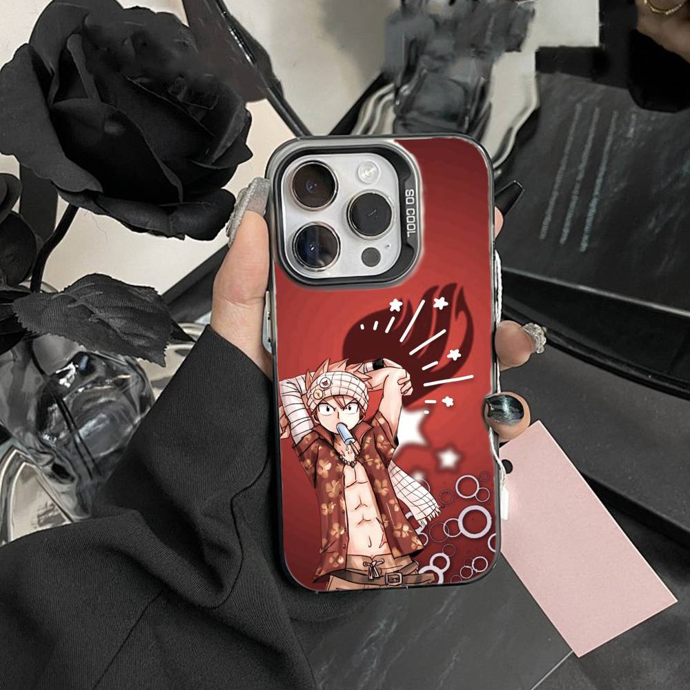 ЧЕХОЛ ДЛЯ ТЕЛЕФОНА ANIME F-FAIRY TAIL Для IPhone 16 17 15 14 12 13 Pro Max Черный Цвет Ударопрочный Чехол