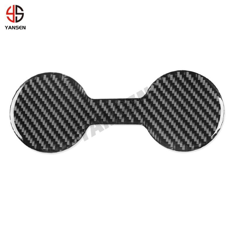 Carbon Fiber Central Cup Holder Pad Panel Cover Trim Modified Sticker for Chevrolet Malibu 2016-2024 Car Accessories