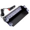 Car Strobe Signal Lamps 8 LED 12V Emergency Flashing Light with Suction Cup Warning Light Auto Truck Windshield Flash Lighting