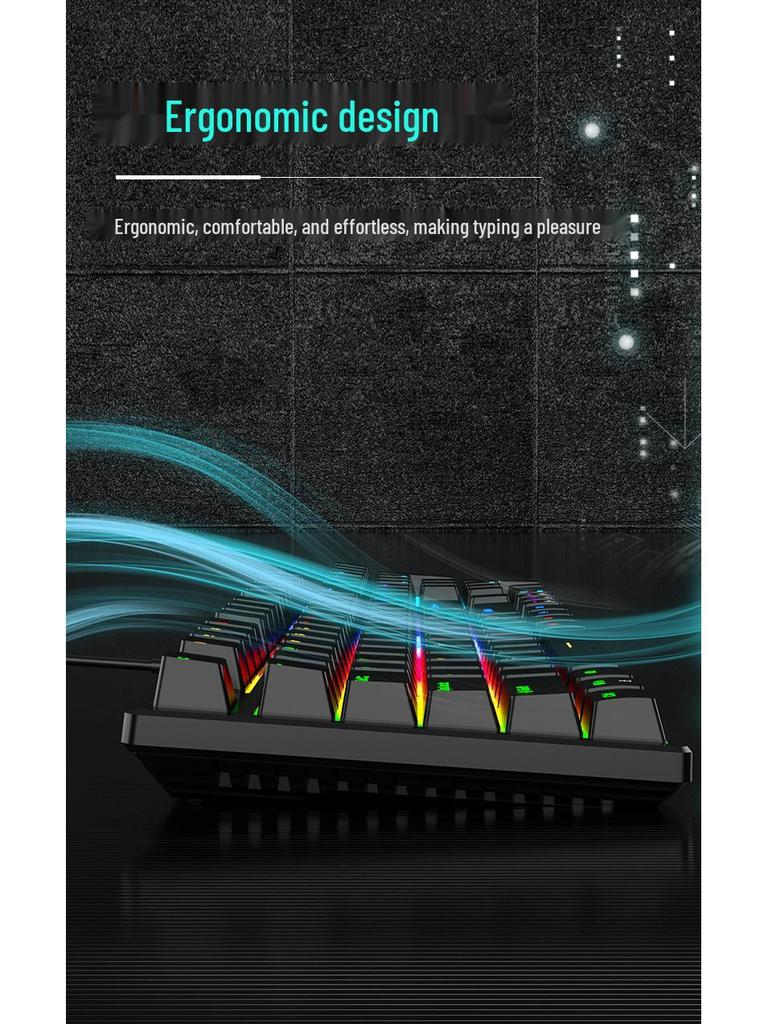 Проводная RGB механическая клавиатура с синими переключателями, 104 клавиши - Идеально для игр и офиса