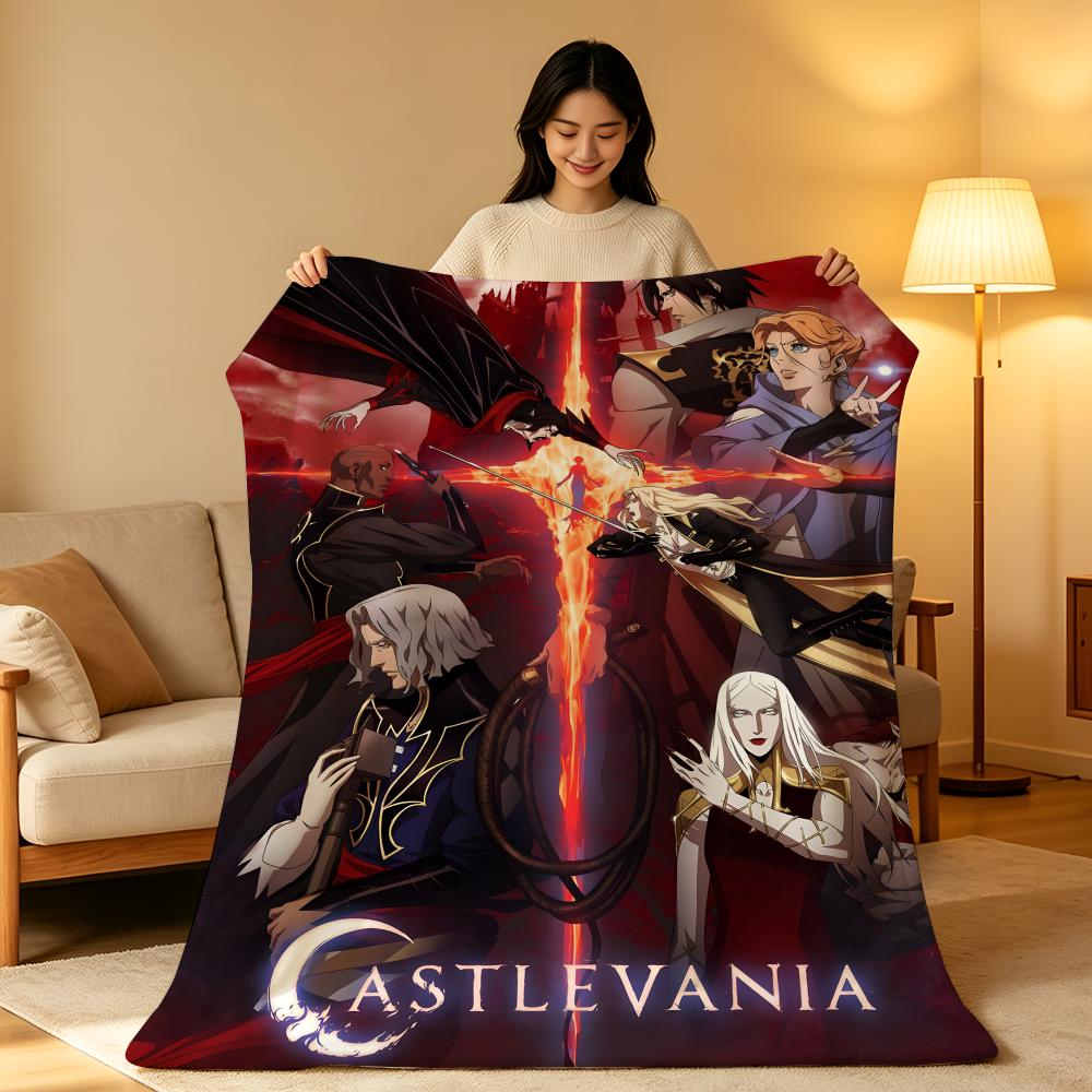 Игровое одеяло C-Castlevania, короткий плюш высокой плотности, мягкое, приятное для кожи, для дивана, для сна, в комнате с кондиционером