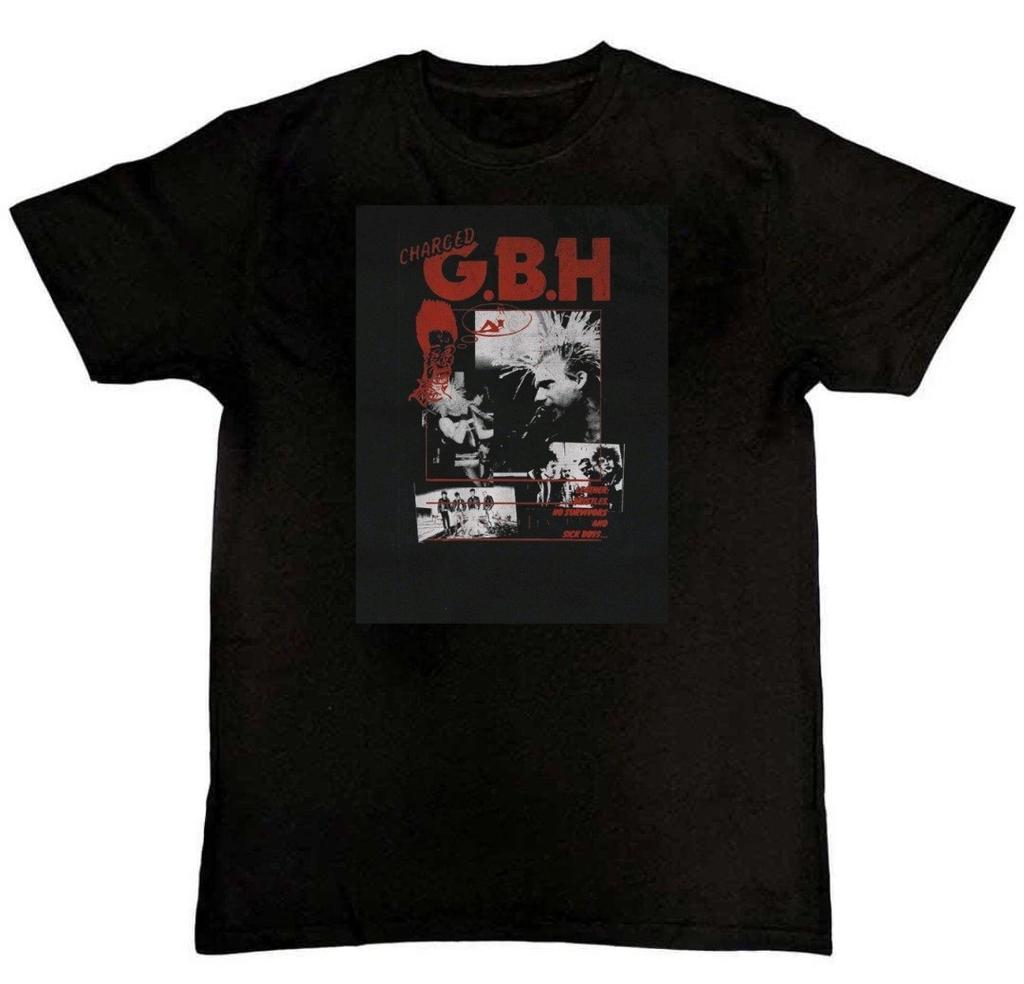 GBH Band Music Concert Graphic Print Mens T-Shirt