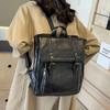 Large Capacity Bag 2024 New Retro Versatile Backpack Women's Portable Korean Version Schoolbag Premium Feeling Going Out Backpack