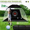 Portable Foldable Outdoor 2M/1M Golf Training Network Golf Hitting Nets Training Aids Practice Nets with Golf Ball and Carry Bag