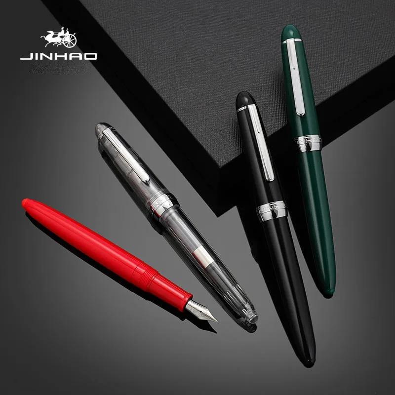 Jinhao 992 Перьевая ручка Роскошная ручка Элегантная Каллиграфическая чернильная ручка Прозрачный цвет Пишущие Office Школьные принадлежности Канцелярские товары
