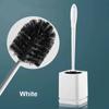 WIKHOSTAR Щетина для унитаза, настенная, с длинной ручкой, держатель для сушки туалетной щетки для хранения в ванной, щетка для чистки ванной комнаты