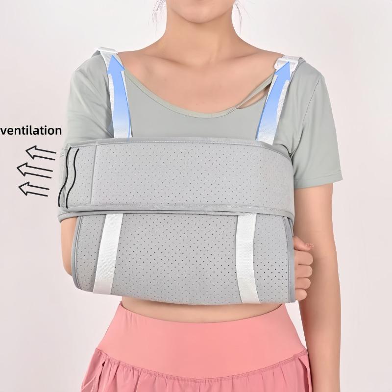 1 шт. Регулируемый держатель для руки - Подходит для фиксации и реабилитации при вывихах руки и запястья - Конструкция с двойным плечевым ремнем