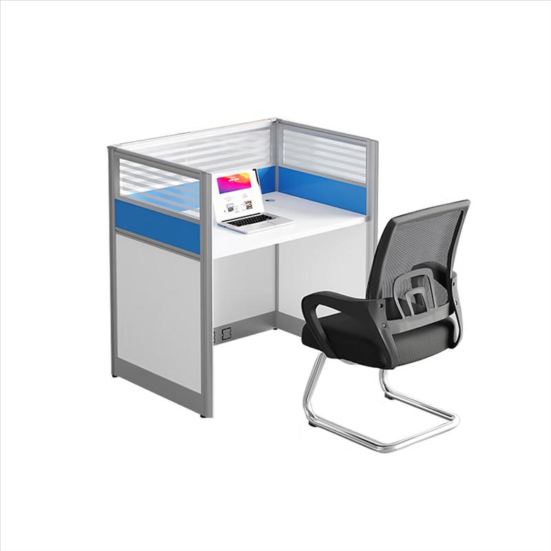 Two-Person Wooden Office Screen Desk
