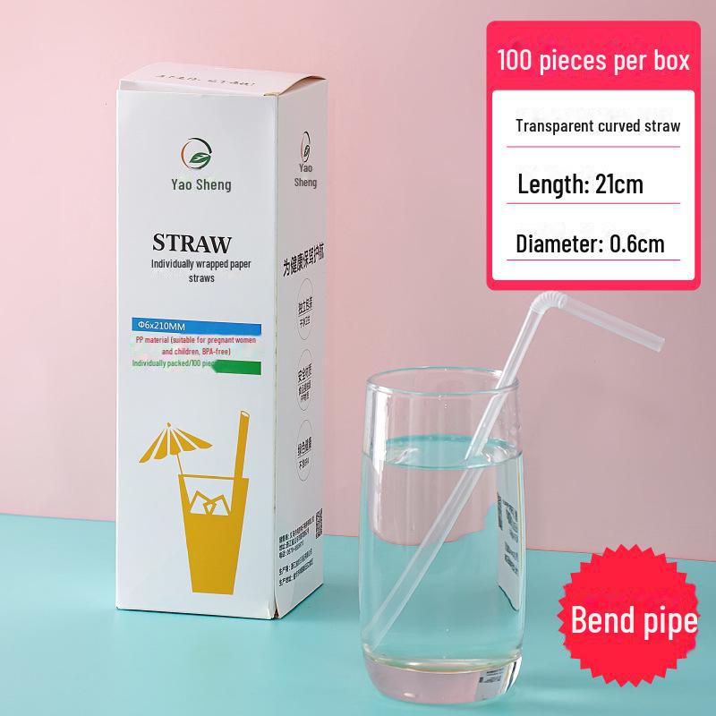 Прозрачные телескопические трубочки для детей в индивидуальной упаковке — прочный пластик, идеально подходит для соевого молока и домашнего использования.