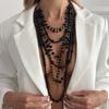 Exaggerated Multilayer Pearl Necklace Bohemian Style Women's Clavicle Chain  Party Accessories