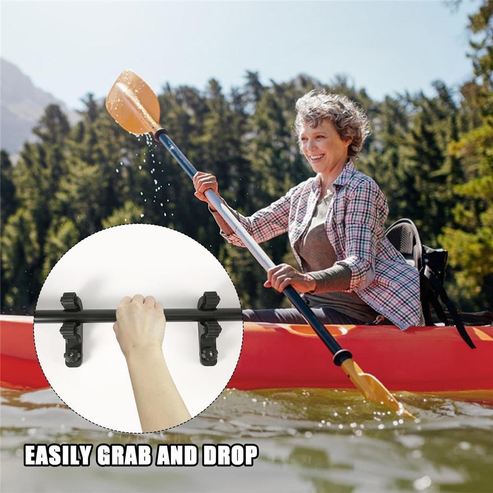 2-секционный держатель весла для каяка, универсальный зажим для весла для каяка, универсальный держатель весла для безопасной гребли, крепление для байдарки, рыбалка, аксессуары для лодок