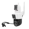 1080P PTZ Наружная камера безопасности WiFi 360 градусов Тройной обзор Наружная камера ИИ Детекция человека Удаленное совместное использование через приложение