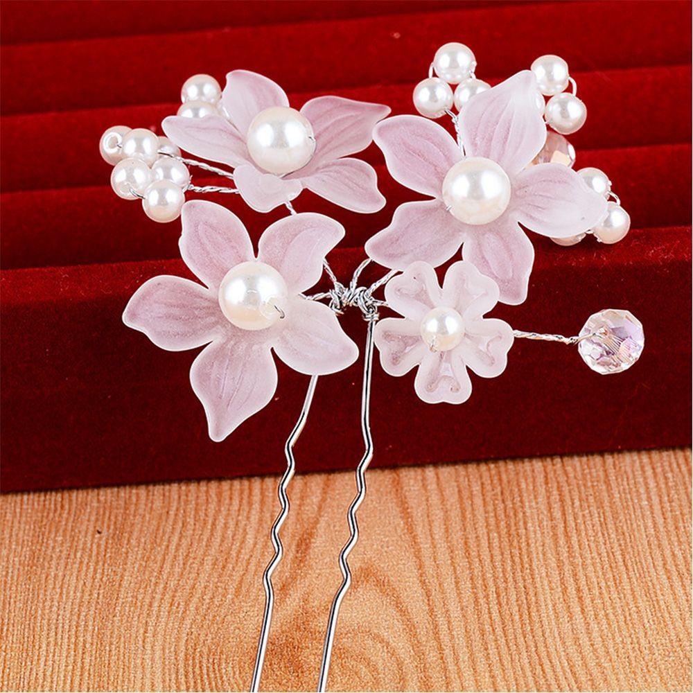 Flower Hair Jewelry Accessories Plait Hairpin Headdress Flower Hairpin Bride Hairpin Hair Clip