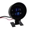 Universal 2 IN 1 Car Round LCD Digital Water Temperature Gauge With Water Temp Joint Pipe Sensor 10MM Adapter Voltmeter