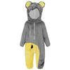 Toddler Animal Jumpsuit Cute Cartoon Hooded 3D Tail Zip Up Long Sleeve Home Casual