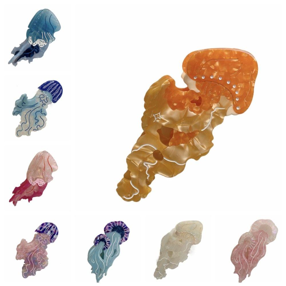 Animal Jellyfish Hair Claw Ocean Series Large Shark Clip Creative Hair Grab Clip  Female