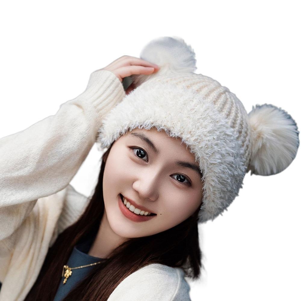 Wool Style Children's Hats Plush Warm Hat Fashionable Knitting Hat Unisex