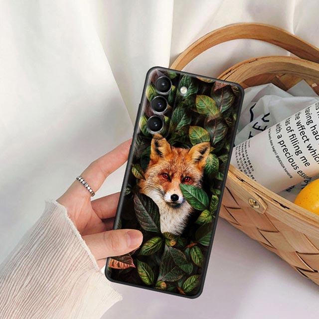 Милый Чехол для Телефона с Животным Лисой Для Samsung Galaxy S24FE S23 5G S20 S21 FE S25 S22 Ultra S24 Plus Чехлы Мягкий ТПУ Силиконовый Чехол Лисы