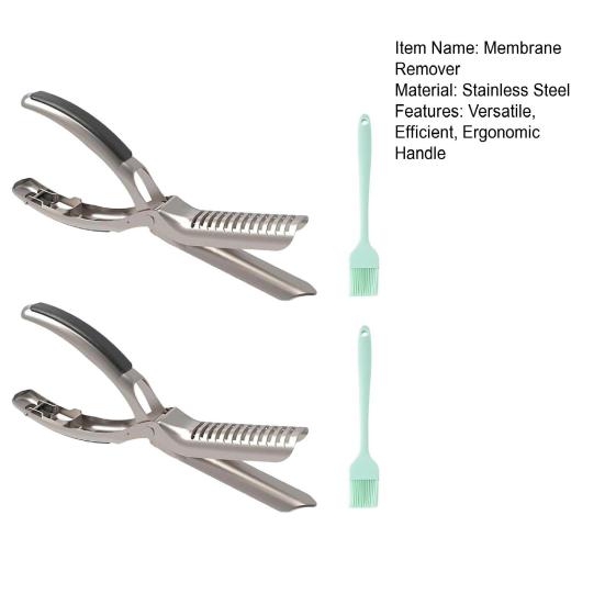 Удалитель реберной пленки Нержавеющий триммер для мяса Инструменты для снятия реберной пленки Аксессуар для барбекю на заднем дворе