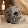 Calcite Geode Crystal Skull Carving