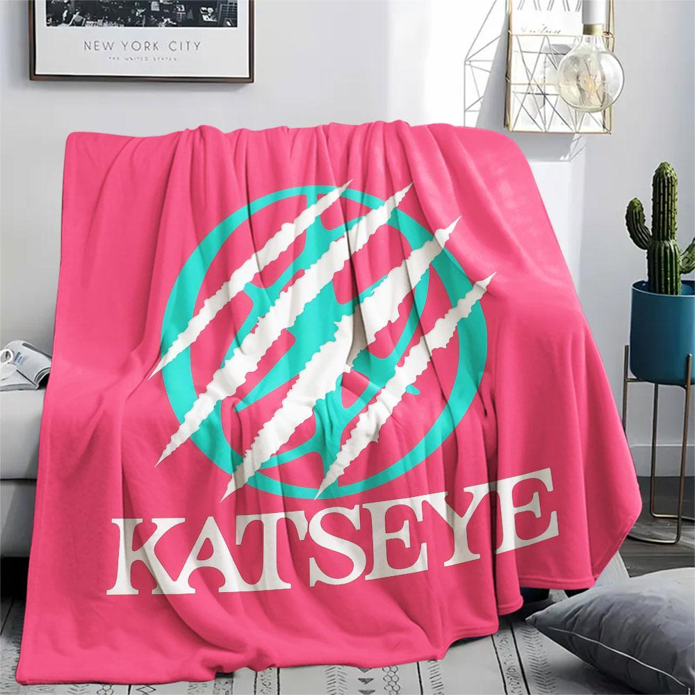 KATSEYE Printed Flannel Blanket, soft throw for bedroom sofa, washable, Christmas present, great gift.