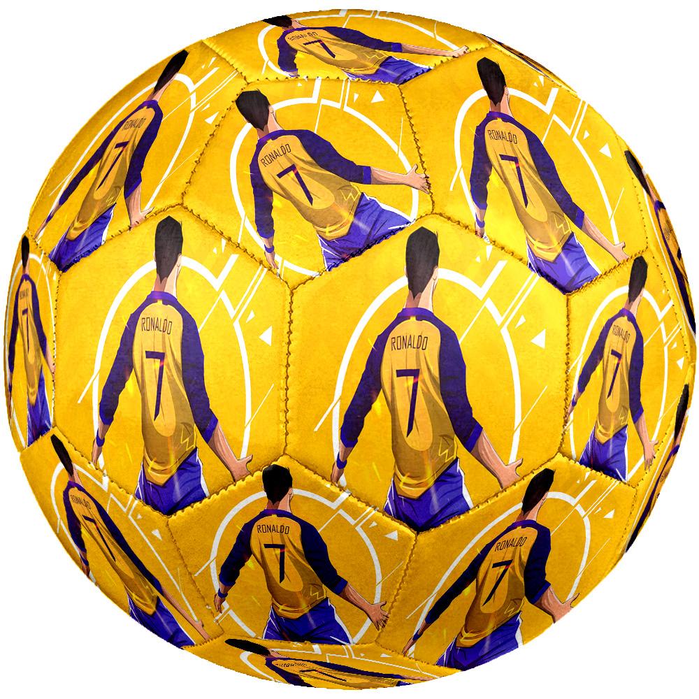 Ronaldo's Dynamic Leap Soccer Ball Size 5 Football Machine-Stitched Indoor/Outdoor Training and Matches Soccer Accessory