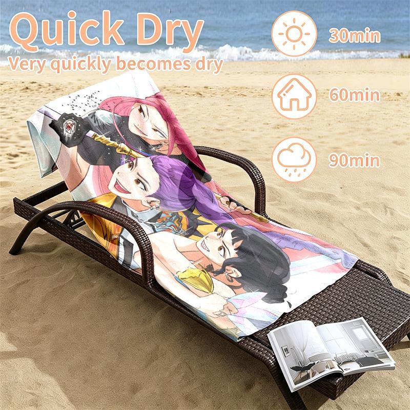 Kpop demon hunters Beach towels also serve as bath towels summer essential a musthave for the outdoors the beach and the pool