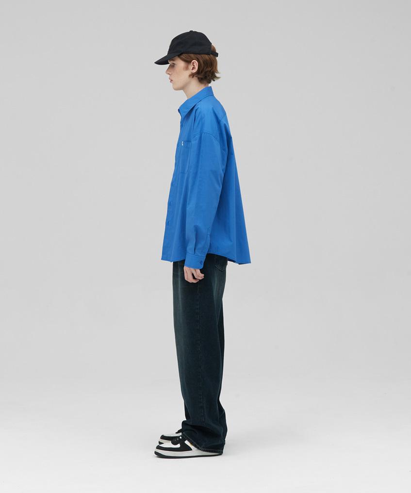 STENDS [M~4XL] Рубашка из хлопка Flow_Темно-синий