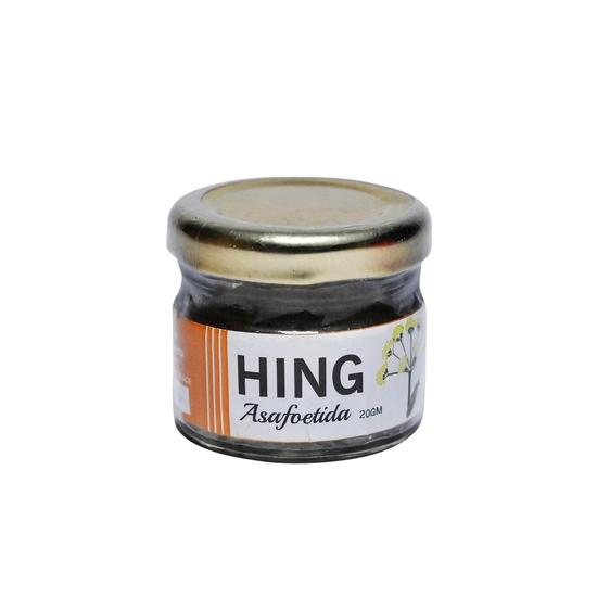 Органический порошок Хинг 20 г - органические полезные специи Heeng (Асафетида) 100% органический Hing Pure | Многоразовая стеклянная упаковка