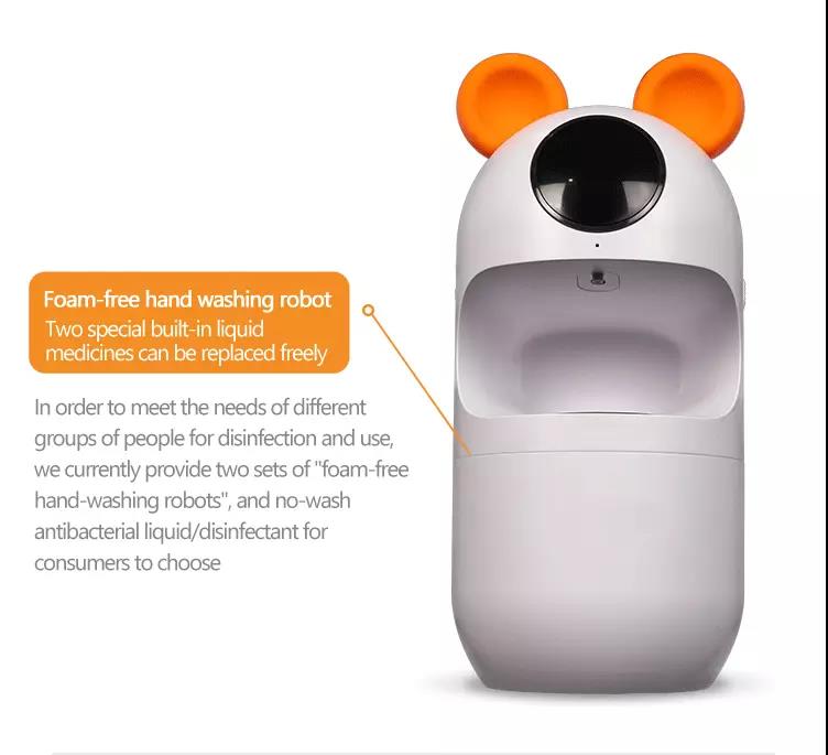USB Charging Automatic Soap Dispenser Robot Foam Disinfection Machine Modern Design Plastic Material for Hotel Use