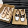 Осенние новые дизайнерские балетки Элегантные удобные мягкие плоские женские туфли Мокасины Мэри Джейн Женские балетки