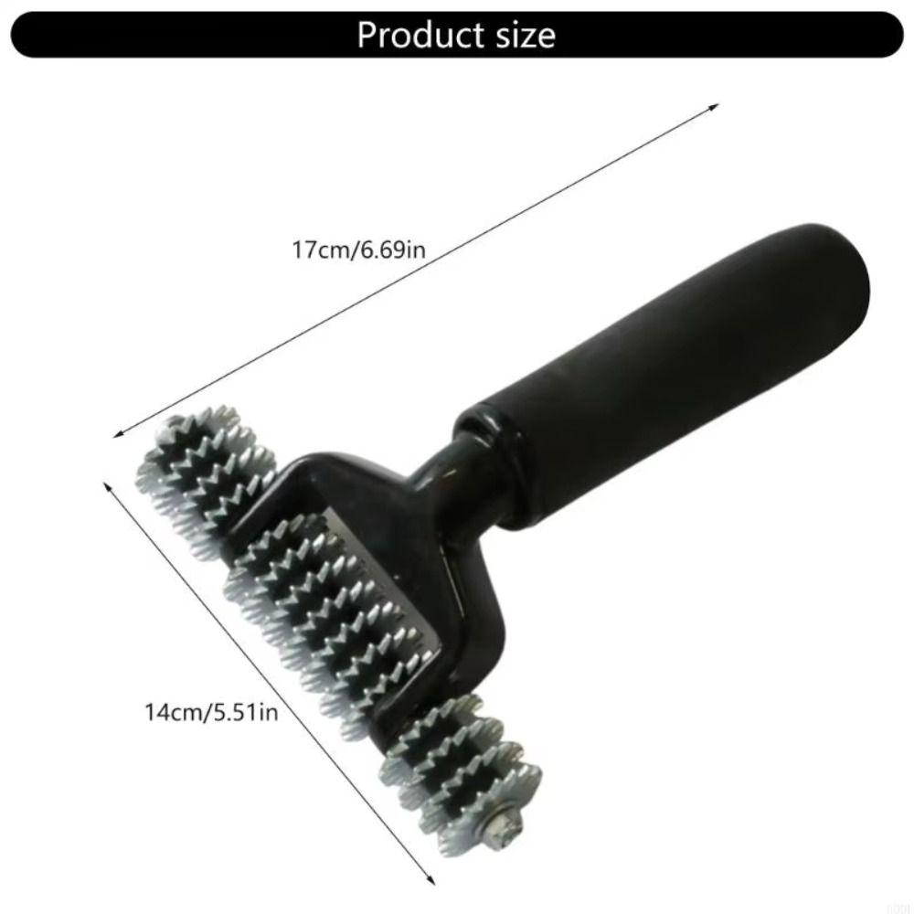Solid Metal Wheel Carpet Seam Roller Serrated Toothed Roller DIY Home Carpet Laying