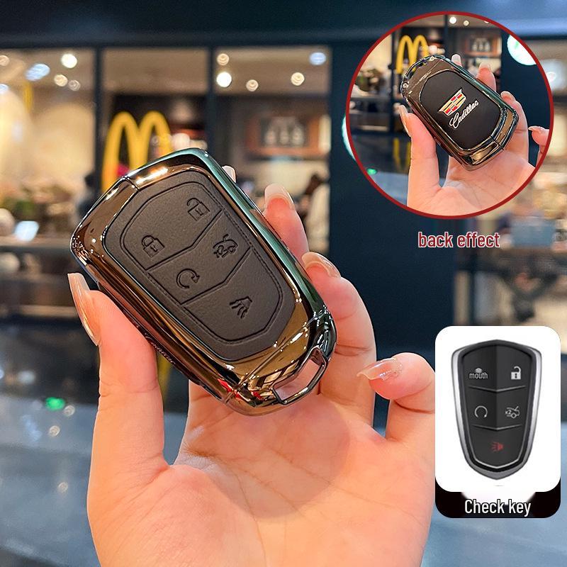 2025 Cadillac XT5 Key Case: Metal Leather Shell for CT5/CT4/CT6/XT4/GT4 Models