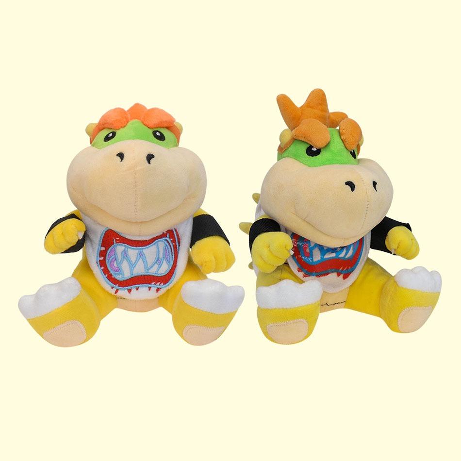 Super Mario Bowser Jr Plush Set Cute Nintendo Game Collectible Dolls - 2 Styles Koopa Baby Dragon Stuffed Toy Gift for Fans