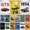 Metal Tin Poster 80s GTI Sports Classic Car Retro Metal Tin Sign Plaque Poster for Bar Club Wall Home Vintage Wall Plate Pendant