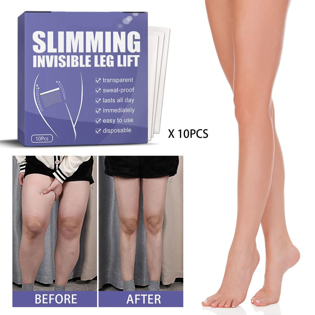 Лента для подтяжки контура бедра 10 шт. Лента для подтяжки ног прозрачная, подходит для обвисшей кожи на ногах, теле, ультратонкая внутренняя наклейка Waterpr