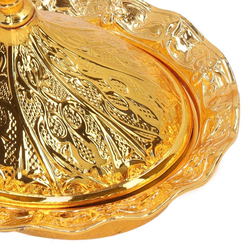 Золотая сахарница в стиле ретро, изысканная сахарница из цинкового сплава, винтажная сахарница с крышкой для домашнего украшения, вечеринки, свадьбы