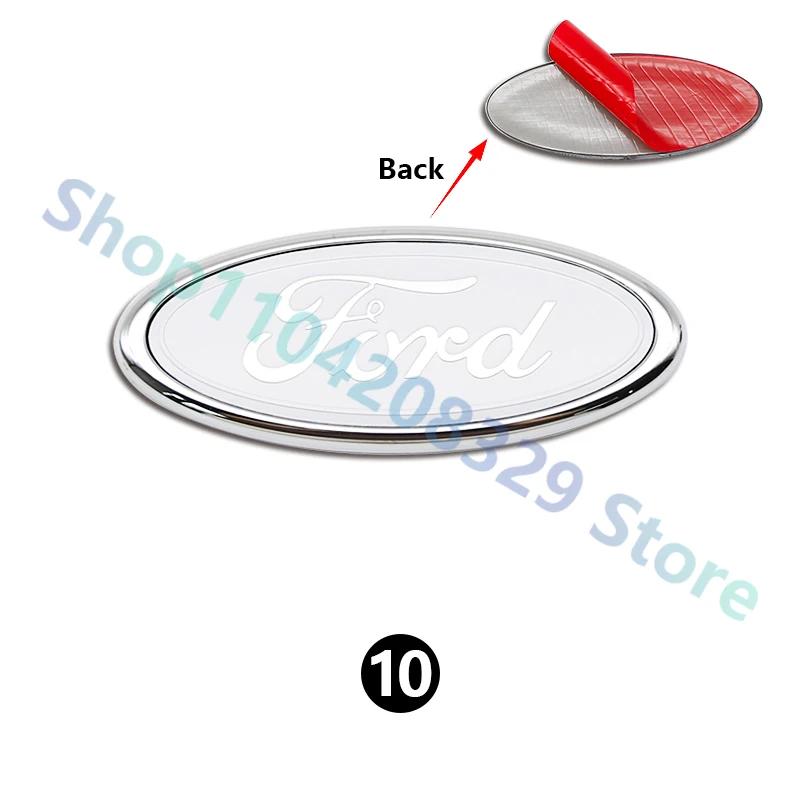 For Ford MK1 Car Front Rear Trunk Emblem 11.5x4.5cm Cover Sticker for Ford Focus Edge Mondeo Ecosport Ranger Fiesta Fusion Kuga Accessories