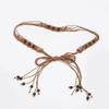 New Boho Style Waist Rope Hand-woven Wood Bead Waist Rope Vacation Casual Natural Skirt Belt Women's Waist Rope