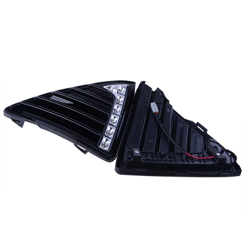 Светодиодные дневные ходовые огни DRL, водостойкий передний бампер, противотуманная фара, решетка, подходит для Ford Focus 3 MK3 2012-2015, автомобильные аксессуары