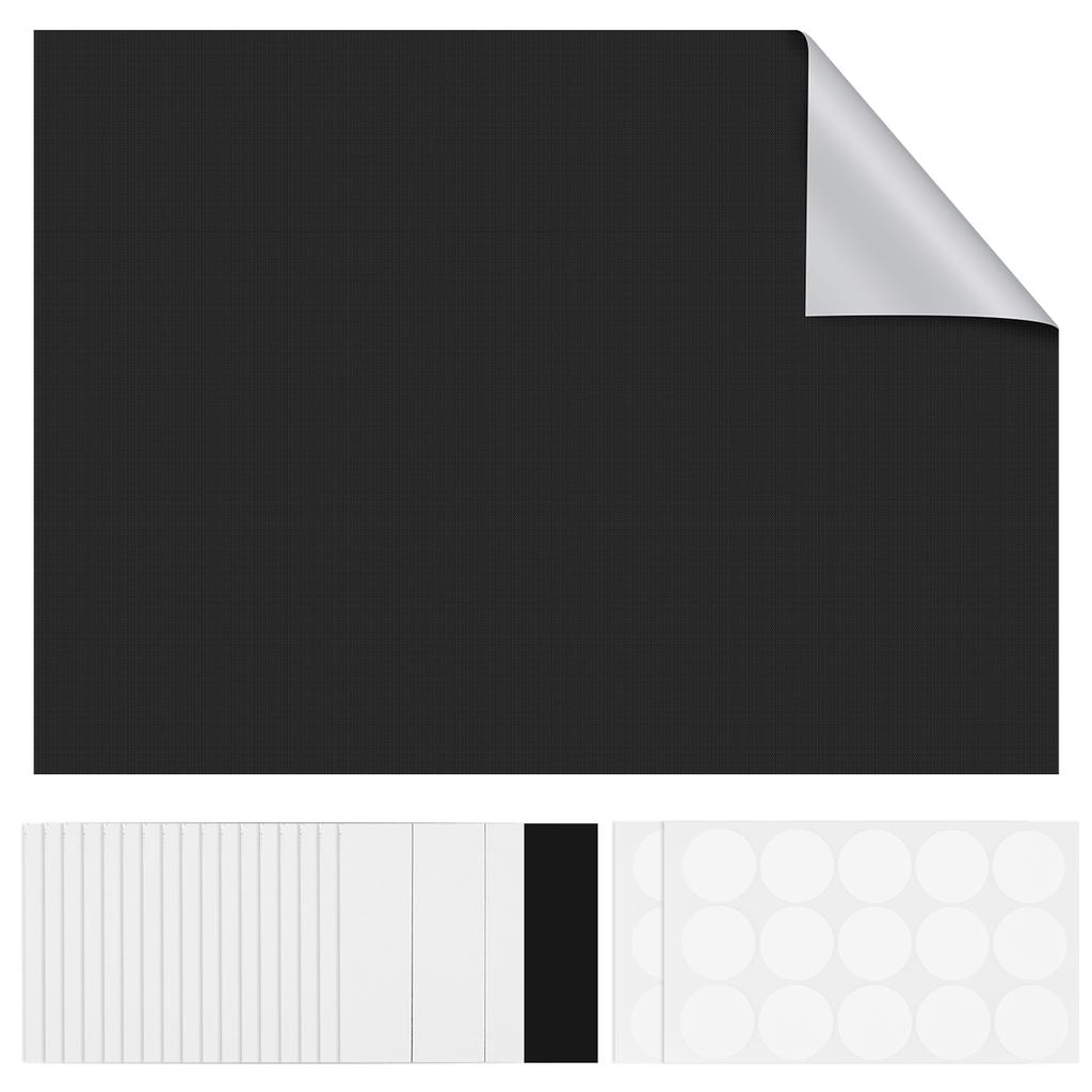 100% Blackout Curtain DIY Portable Travel Blocking Light Black Cloth No Drill Living Room Bedroom Home Cuttable