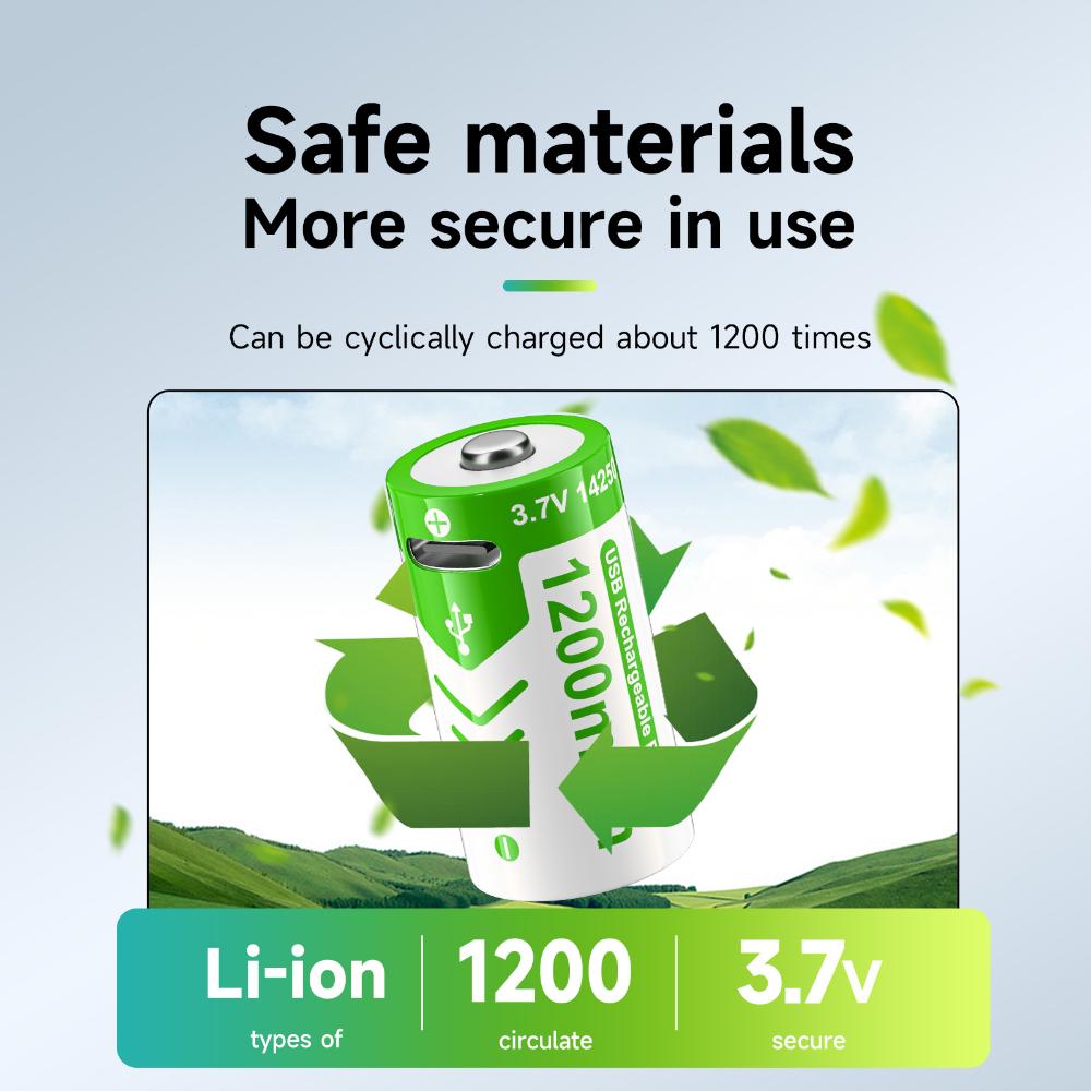 PALO 3,7 В, 14250, 300 мАч, литиевая аккумуляторная батарея, USB-аккумуляторная батарея с датчиком - красная/зеленая батарея для лазерной указки, бесплатный кабель